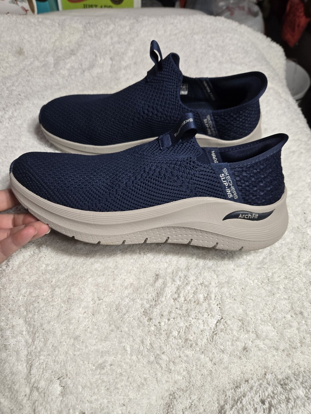 SKECHERS MEN'S SLIP-INS ARCH FIT 2.0 CRAYN 232900/NVY WALKING SHOES Sz  8.5